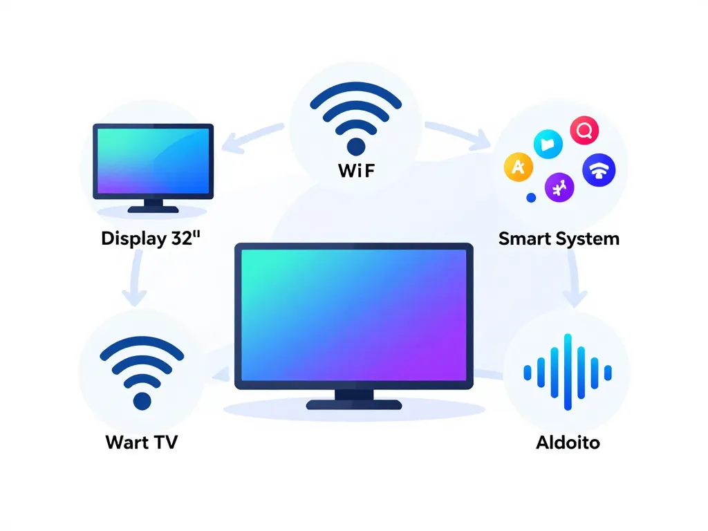 diagramme critères tv connectée 80 cm qualité wifi connectique