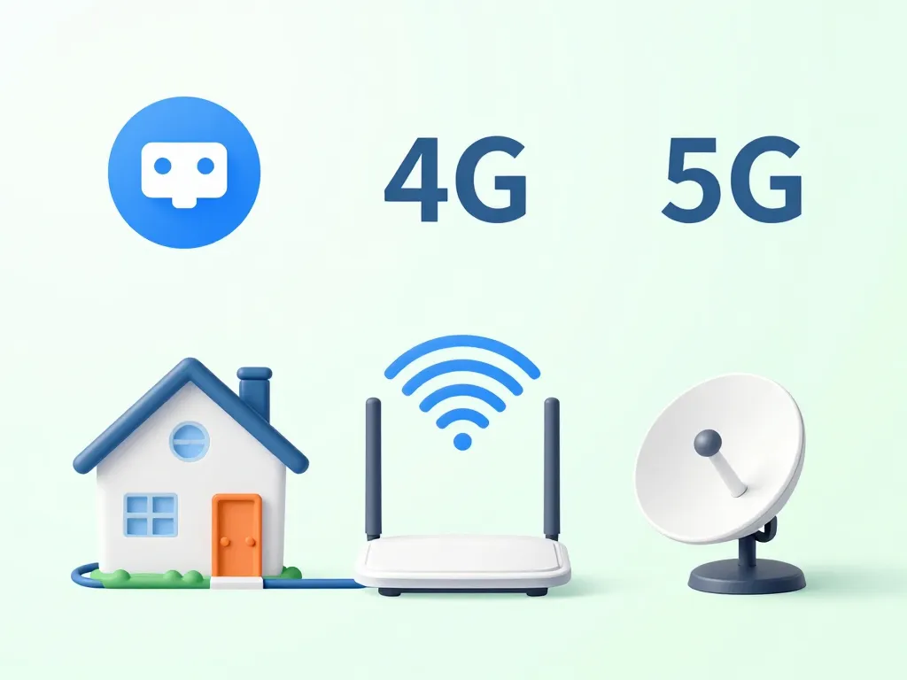 concept diagram comment avoir internet et tv sans ligne téléphonique