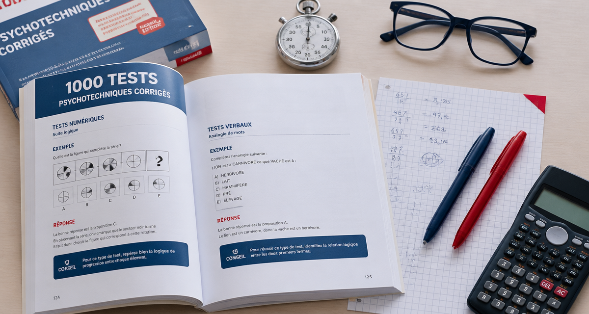 1000 tests psychotechniques corrigés pdf gratuit sur bureau d’examen