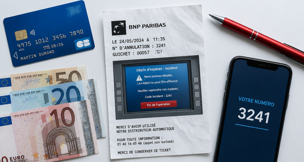 dépôt espèce caisse épargne problème automate