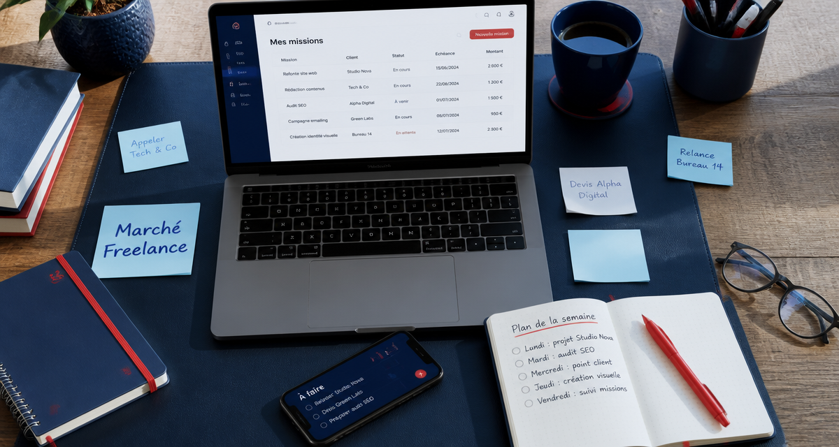 emploi pour independant bureau ordinateur carnet