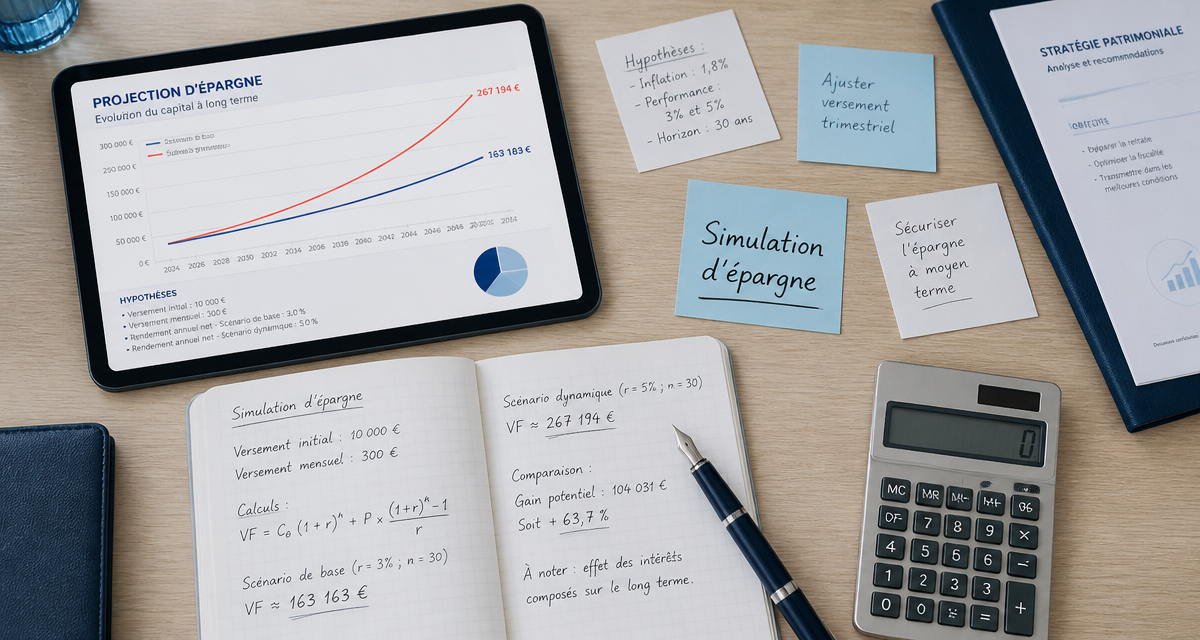 epargne simulation graphique calculs