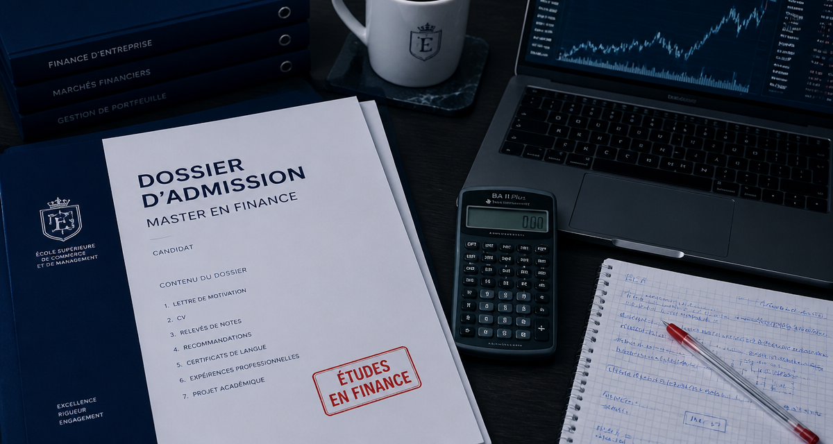 etude en finance dossier admission sur bureau