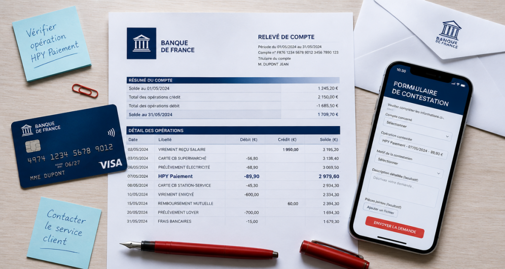 hpy paiement sur relevé bancaire
