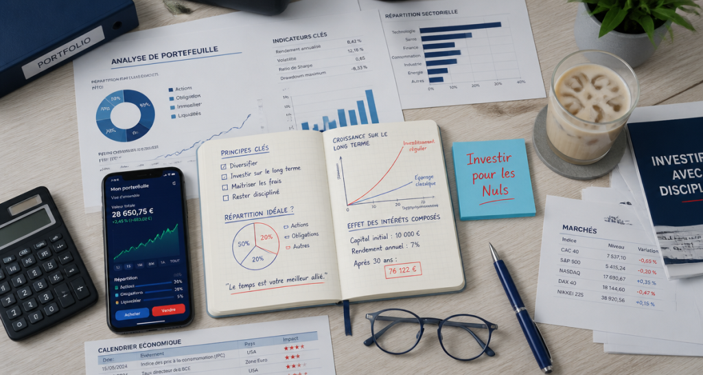 investir pour les nuls bureau documents financiers