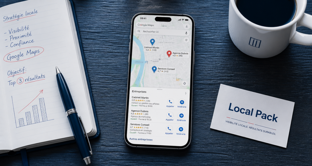 referencement google map smartphone epingles