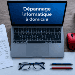 technicien informatique à domicile sur bureau moderne