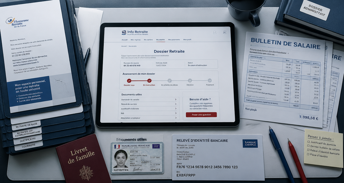 Aide pour dossier retraite sur bureau administratif