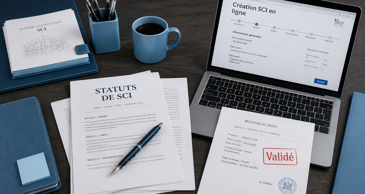 création sci en ligne statuts validés