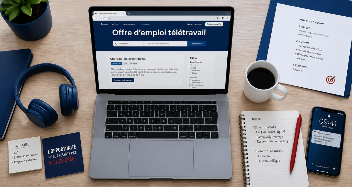 offre emploi télétravail à domicile ordinateur bureau