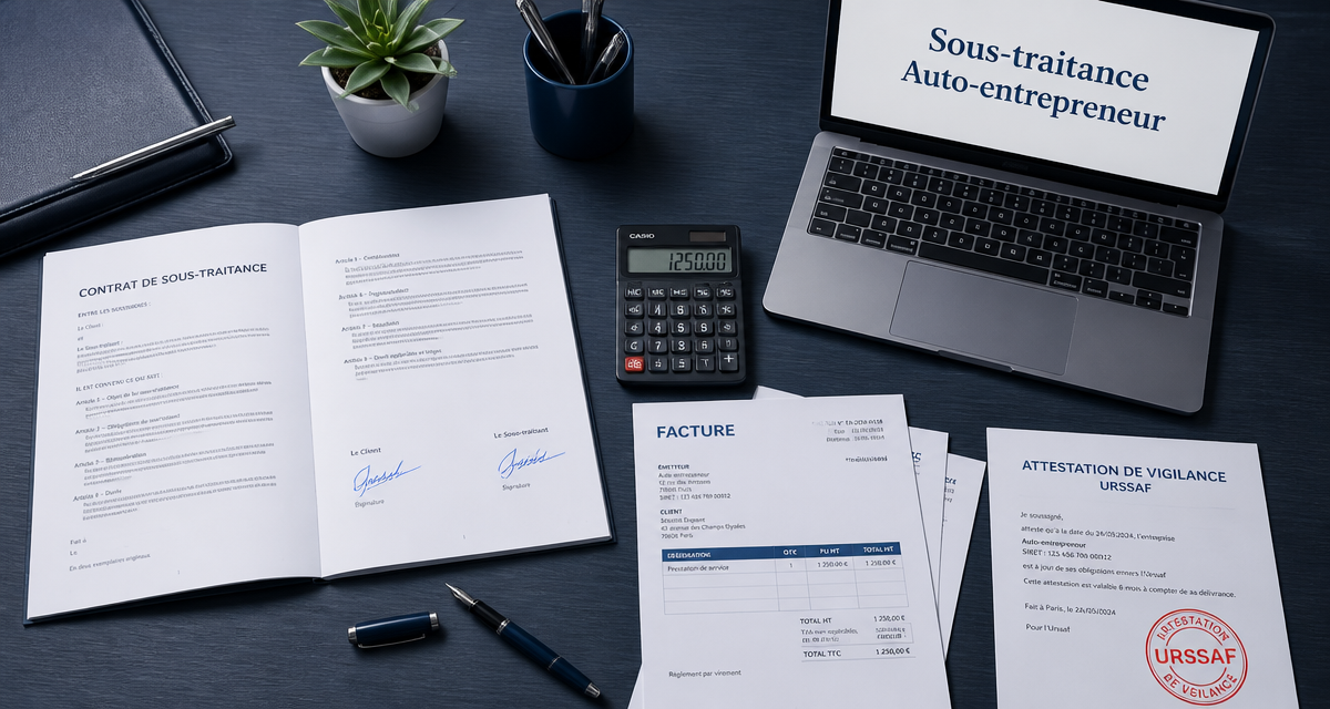 Sous traitance auto entrepreneur bureau contrat