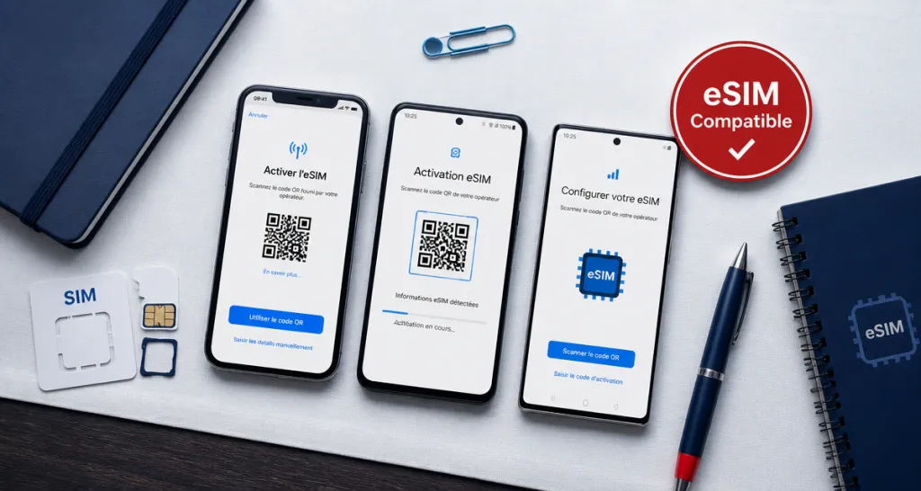telephone esim activation qr code smartphones