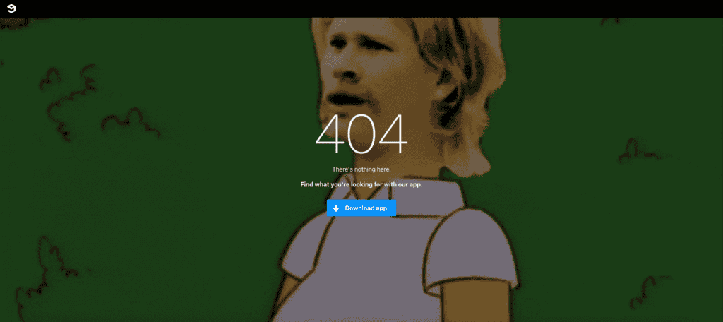 9GAG 404 error page design