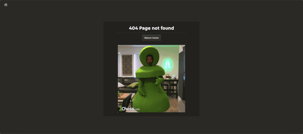 Chess.com 404 error page design