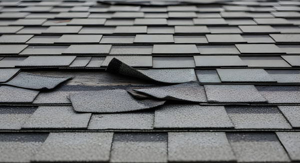 Roof shingles damaged by Colorado hail storm
