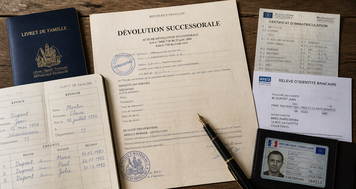 acte dévolution successorale documents officiels