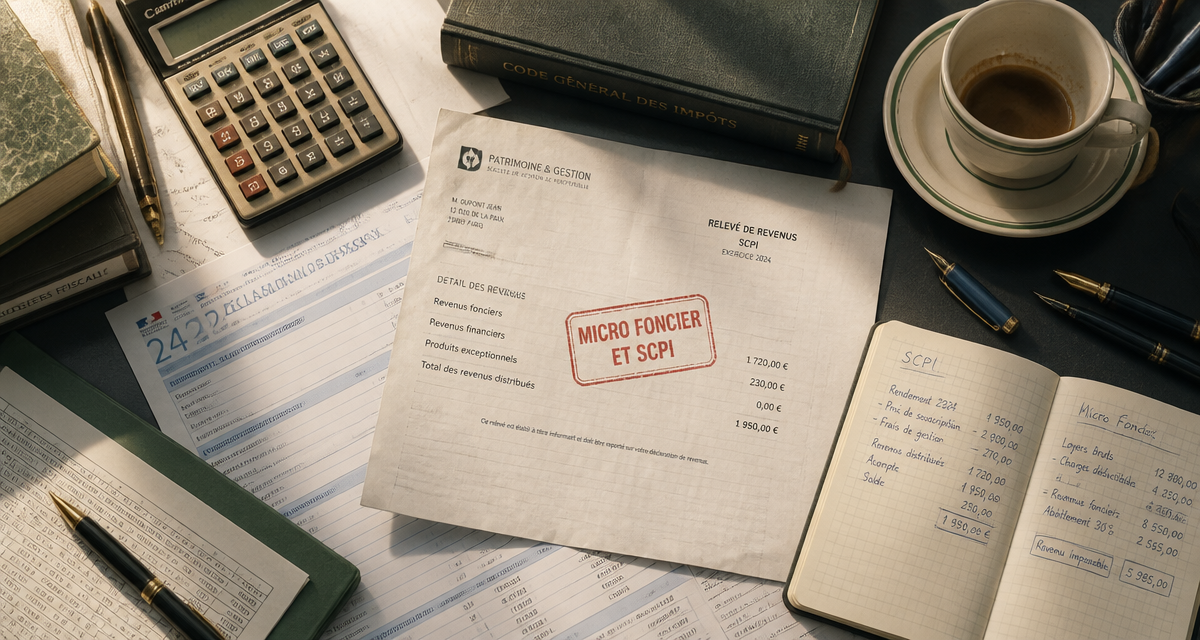 micro foncier et scpi documents fiscaux