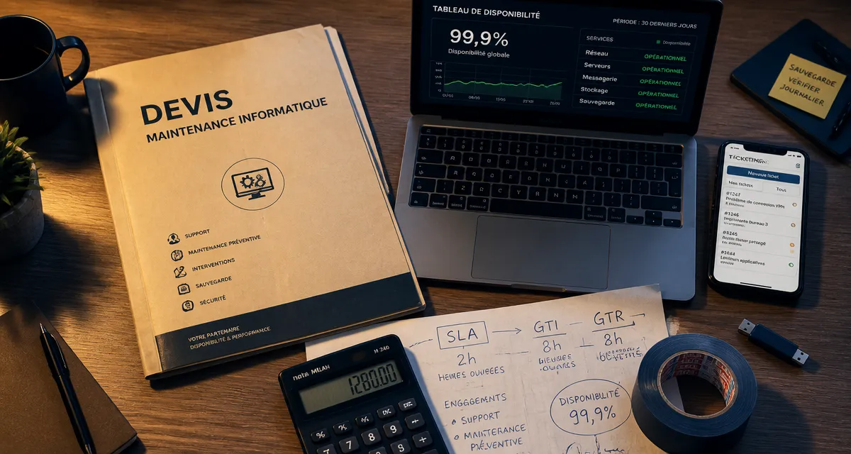 Devis maintenance informatique : tarifs et garanties pour la maintenance