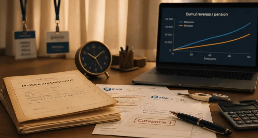 Invalidité catégorie 1 inconvenient : 30 % du salaire, formulaires CPAM