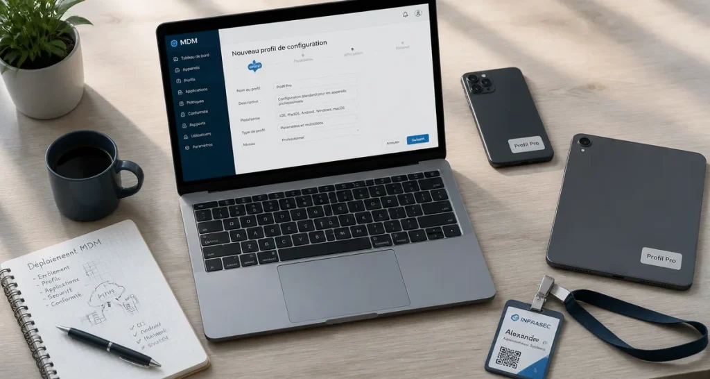 logiciel mdm sur ordinateur smartphone tablette