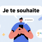 illustration de je te souhaites ou souhaite, bonne orthographe sur smartphone