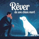 illustration rever de son chien mort ambiance apaisante