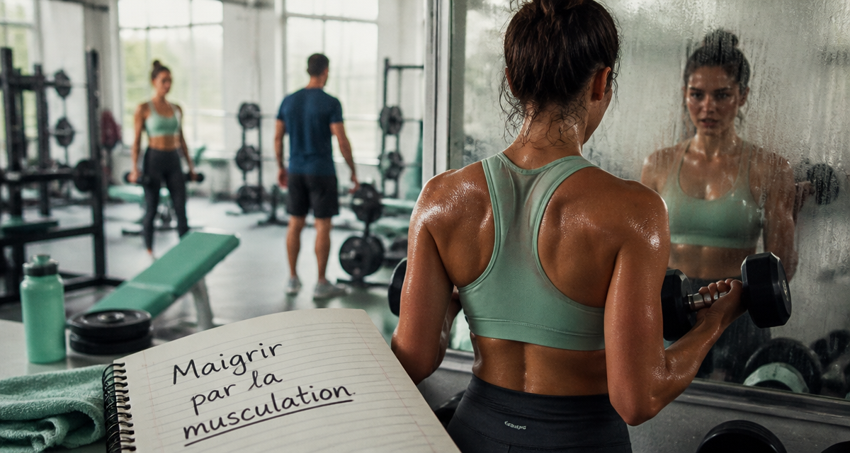maigrir par la musculation femme haltères