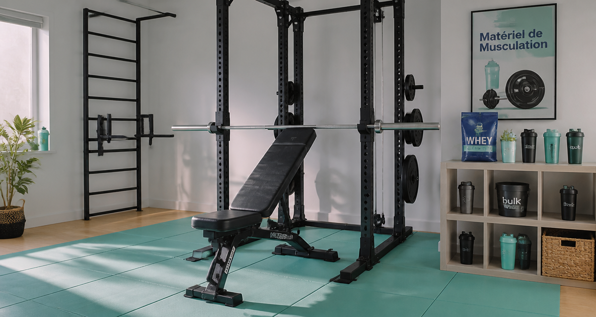 Salle équipée pour musculation à domicile