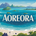 Vue aérienne aoreora lagons turquoise plages sable blanc