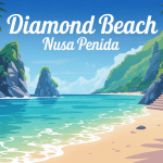 diamond beach nusa penida illustration plage sable blanc