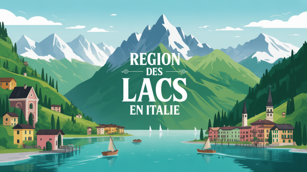 panorama region des lacs italie villages et montagnes