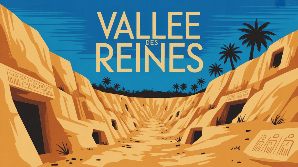 entrée vallée des reines désert tombes Egypte