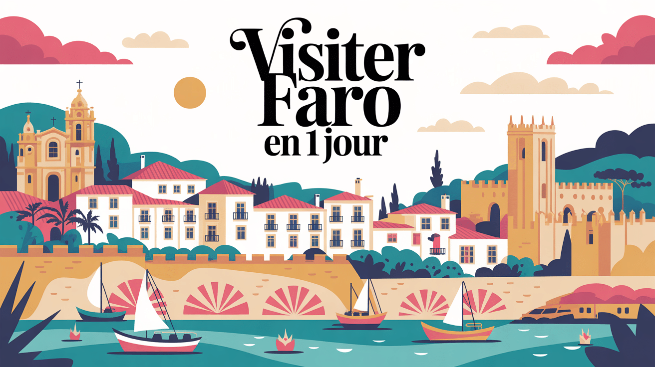 Visiter Faro en 1 jour vue ville Algarve lagune bateaux