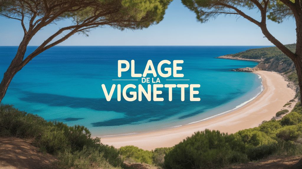 Vue aérienne plage de la vignette sable doré et pins