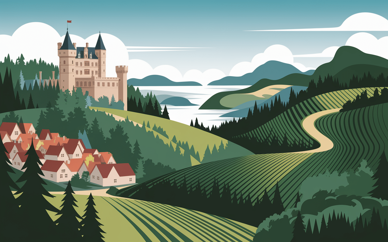 panorama vignoble château week end en alsace