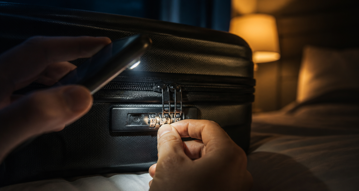 valise code oublié manipulation cadenas