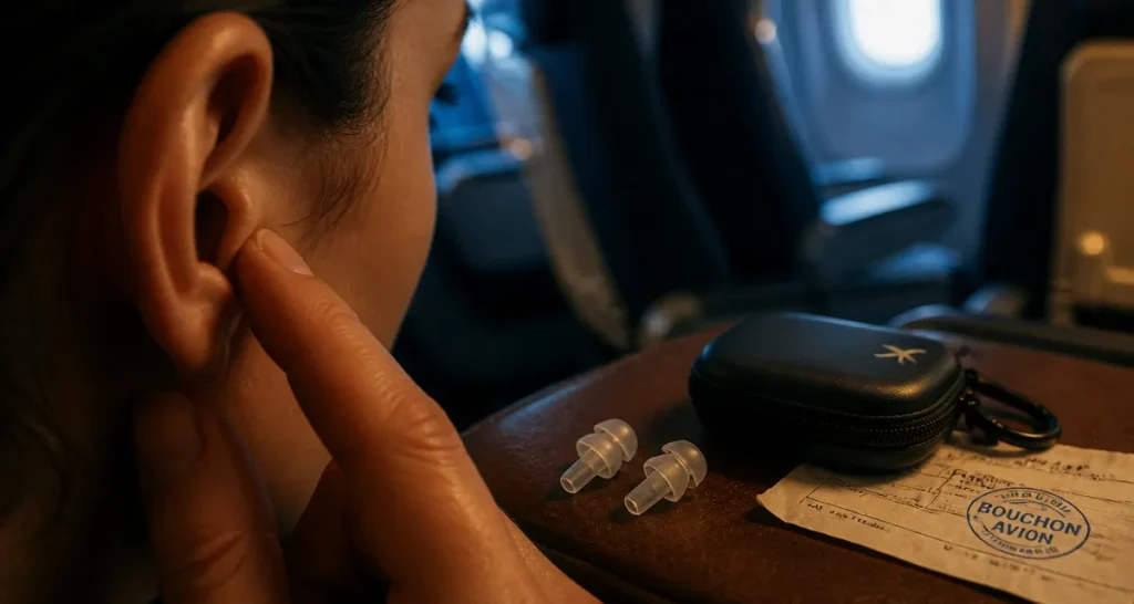 Bouchons d&rsquo;oreilles pour avion : comment prévenir la douleur et le barotraumatisme