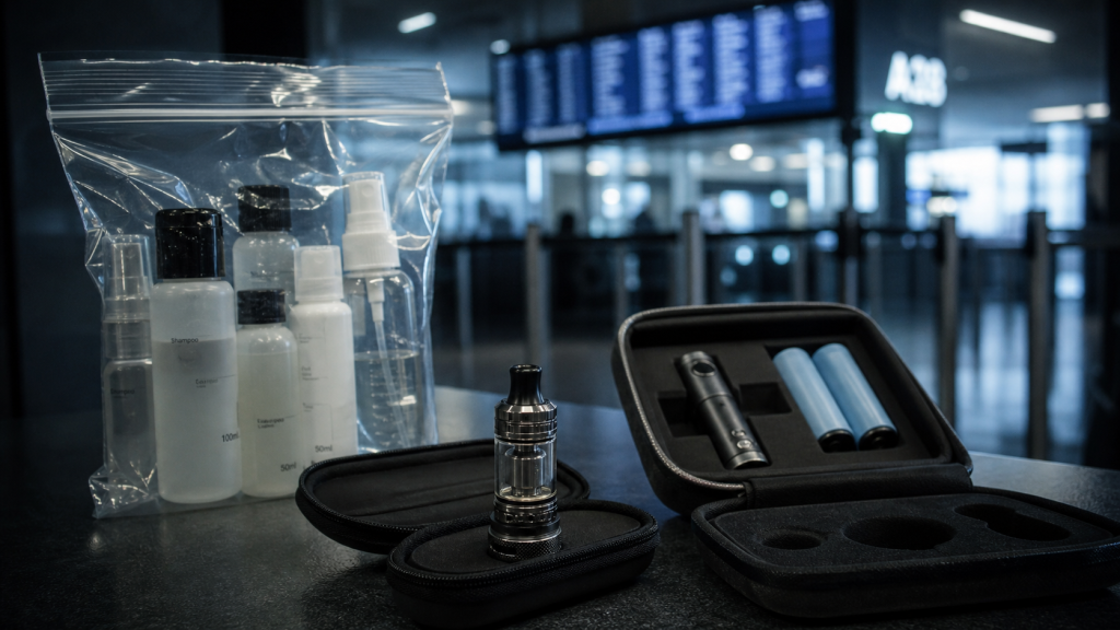 Cigarette électronique en avion : cabine obligatoire, 100 ml et pays à vérifier