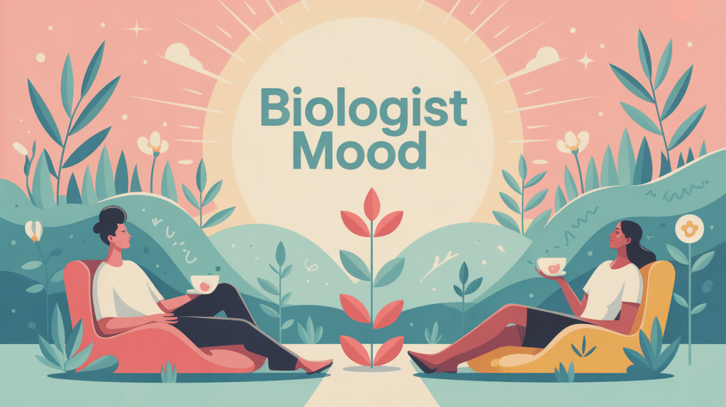 biologist mood avis illustration équilibre émotionnel adultes