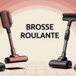 Illustration brosse roulante pour coiffure, barbe et tapis