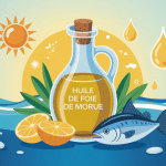 illustration huile de foie de morue vitamine d source naturelle santé