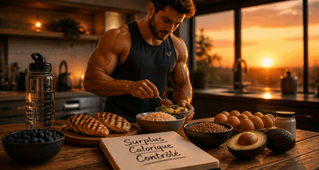 prise de masse musculaire aliments sur table