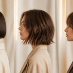 Tendance coupe carré femme profil studio