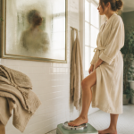 se peser tous les jours femme balance rétro