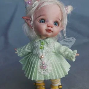 elf doll blue eyes delicate dress