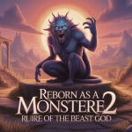 illustration epic fantasy reborn as a monster 2: rise of the beast god creature trone aura