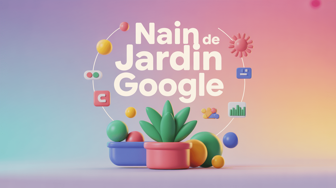 Illustration nain de jardin google symbolisant la viralité digitale