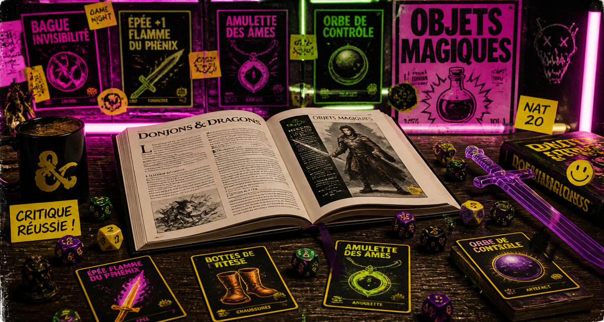 aidedd objet magique sur table donjons dragons