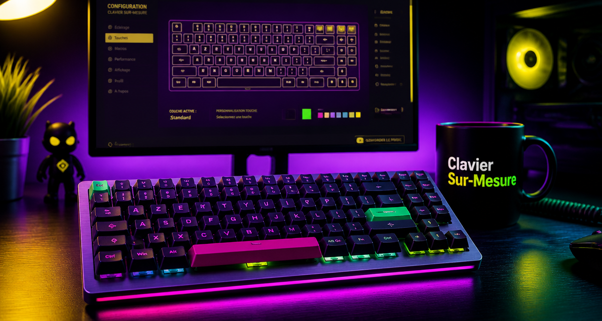 clavier custom azerty lumineux