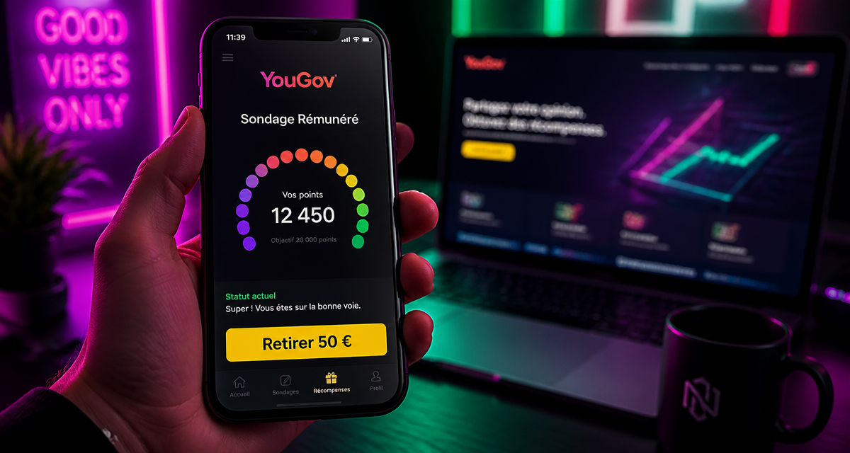 yougov sondage rémunéré application smartphone